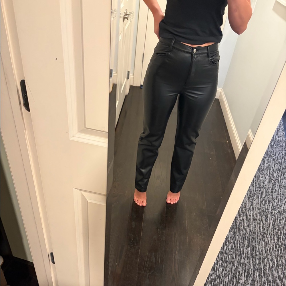 Artiza Black Faux Leather Pants